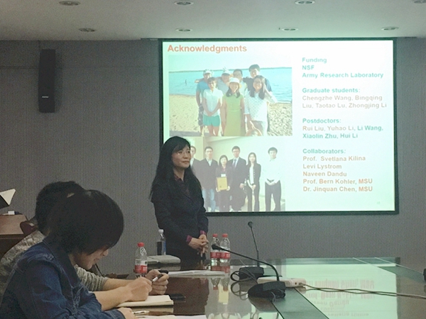 11月15日化学优秀学者学术系列讲座——孙文芳:Exploration of Cationic Ir(III) Complexes as Broadband Reverse Saturable Absorbers